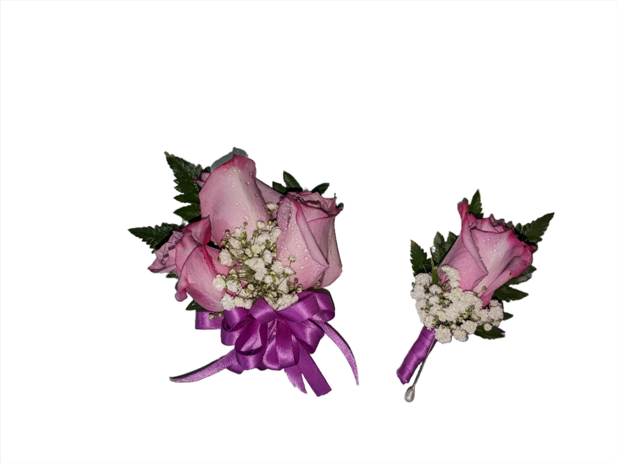 Corsage and Boutonniere - Roses